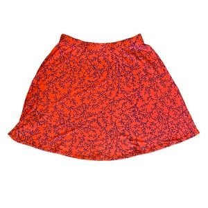 Boden Skirt with Red and Blue Branch Twig Floral pattern - Size 8